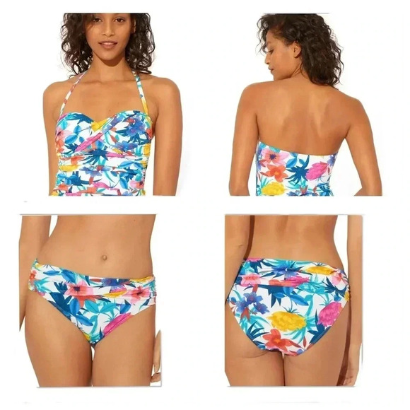 Bleu Rod Beattie A Place In The Sun Twist Front Tankini Top and Bottom Size 6 - Picture 1 of 11